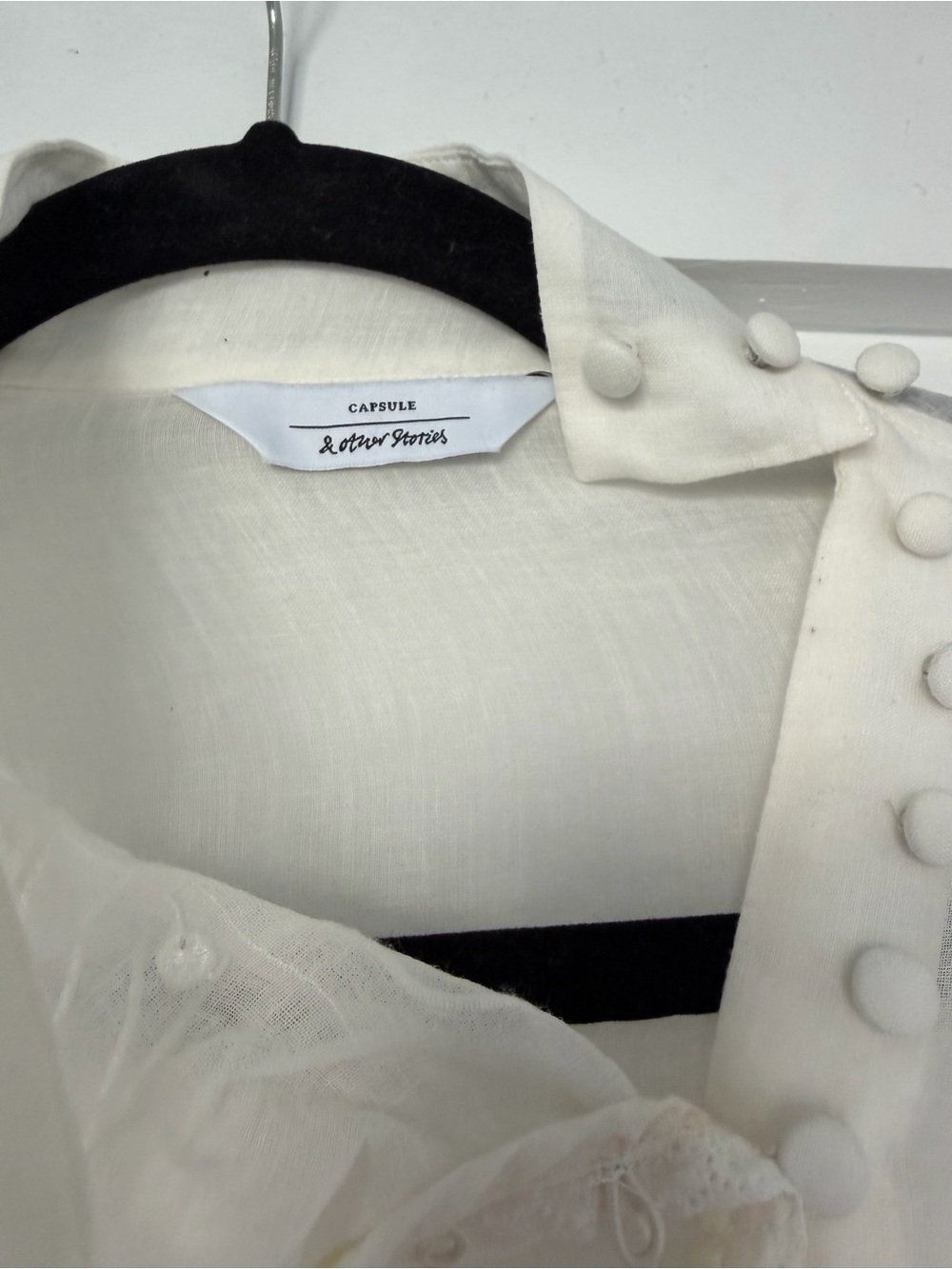 & Other Stories White Button-Front Casual women’s blouse